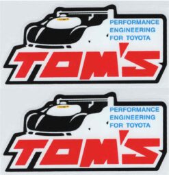 TOM'S Ensemble d'autocollants Performance pour Toyota