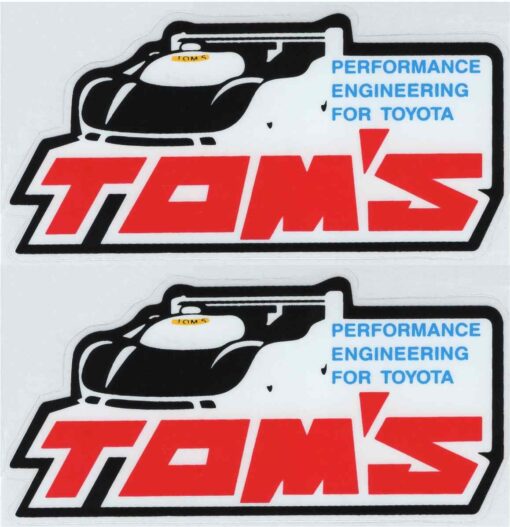 TOM'S Ensemble d'autocollants Performance pour Toyota