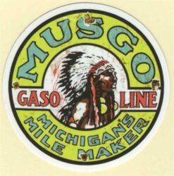 Musgo Gasoline sticker