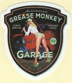 Grease Monkey garage sticker