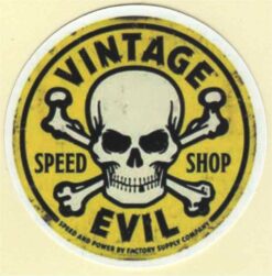 Vintage Evil Speed Shop sticker