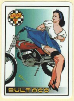 Bultaco Pin Up Girl Aufkleber