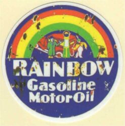 Regenbogen-Aufkleber für Benzinmotorenöl
