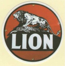 Lion Gasoline sticker