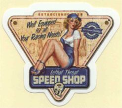 Speed Shop Pin Up Girl sticker