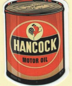 Aufkleber „Hancock Motor Oil“.