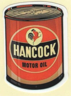 Aufkleber „Hancock Motor Oil“.