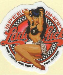 Speed Shop Lady Luck-Aufkleber