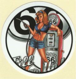 Route 66 Pin Up Girl sticker