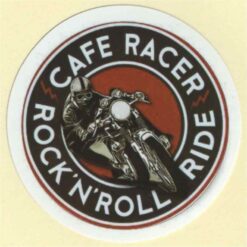 Cafe Racer Rock'N'Roll Ride autocollant