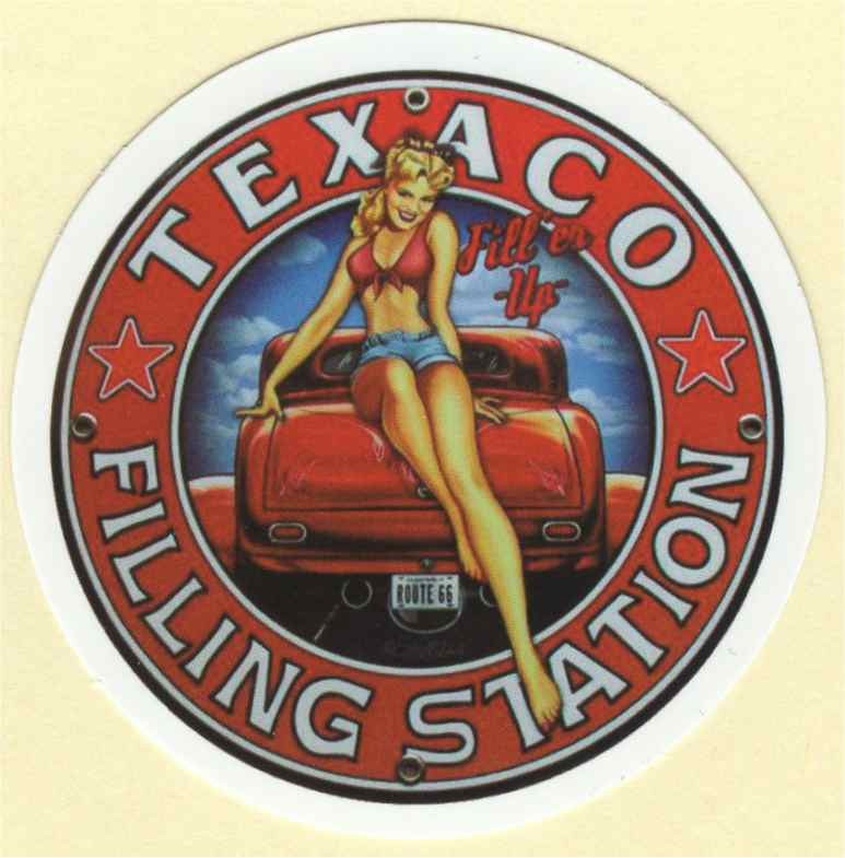 Texaco Pin Up Girl Aufkleber