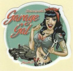 Sticker Garage Gal Pin Up Girl