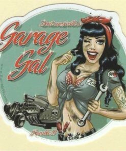 Garage Gal Pin Up Girl Aufkleber