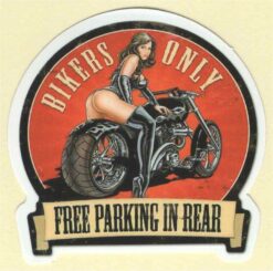Bikers Only Pin Up Girl Aufkleber