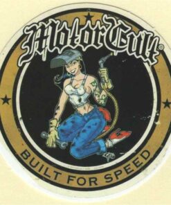 Motor Cult Built for Speed Pin Up Girl sticker