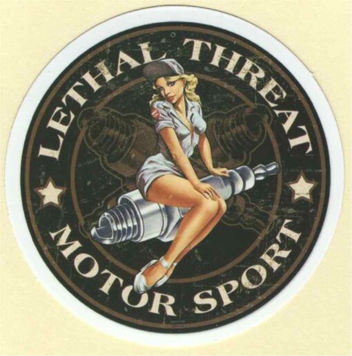 Lethal Threat Motorsport Pin-Up-Aufkleber