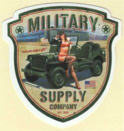Military Supply Pin-Up Girl sticker