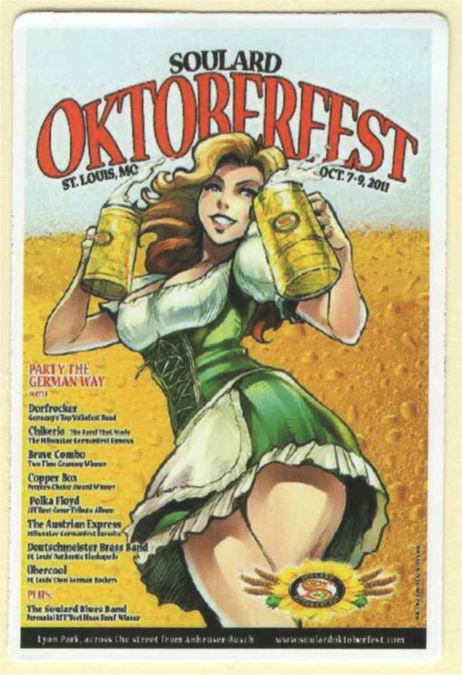 Sticker Oktoberfest Pin Up Girl