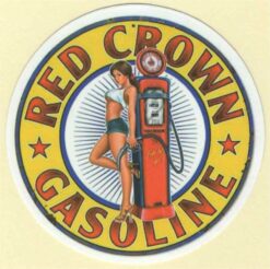 Red Crown Benzinaufkleber
