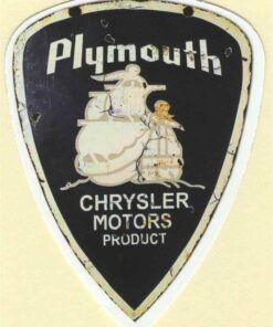 Plymouth Chrysler Motors Product sticker