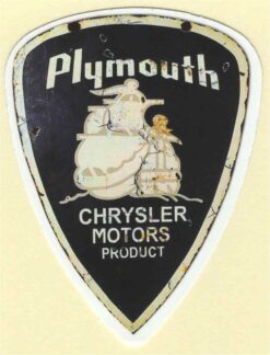 Plymouth Chrysler Motors Product sticker