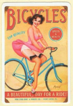 Bicycles Pin Up Girl sticker