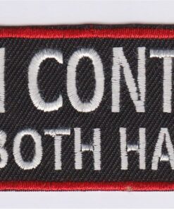 Gun control use both hands stoffen opstrijk patch