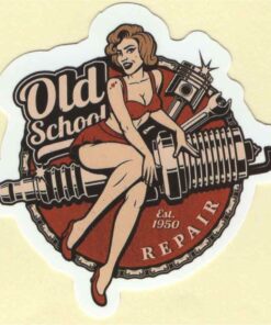 Old School Pin Up Girl sticker