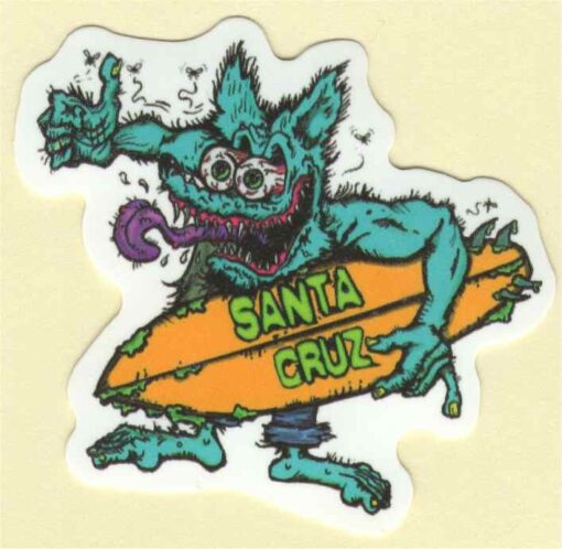 Sticker Rat Fink Santa Cruz