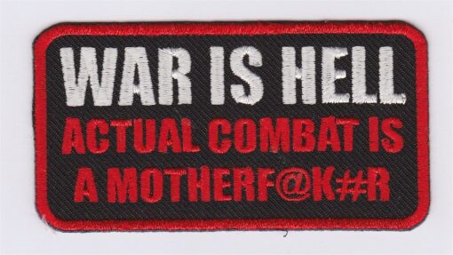 War is hell! stoffen opstrijk patch