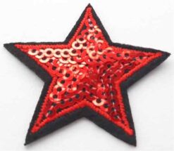 Red Star Applique Iron On Patch