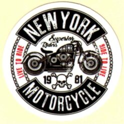 New York Motorcycles sticker