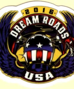 Aufkleber „Dream Roads USA“.