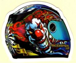 Helm-Clown-Aufkleber