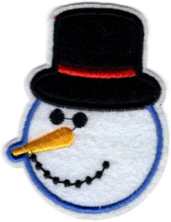 Bonhomme de neige applique fer sur patch