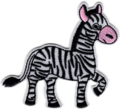 Zebra-Applikation zum Aufbügeln