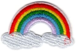 Regenboog stoffen opstrijk patch