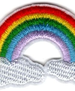 Regenboog stoffen opstrijk patch