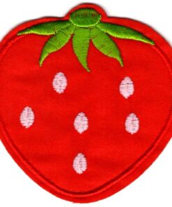 Strawberry Applique Iron On Patch