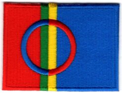 Lapland vlag stoffen opstrijk patch