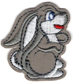 Haas stoffen opstrijk patch