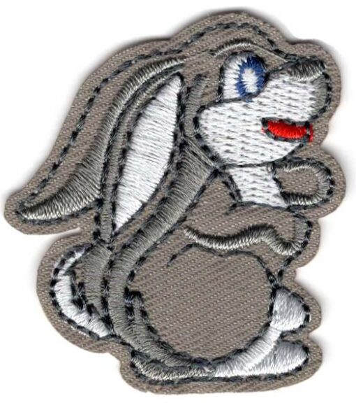 Haas stoffen opstrijk patch