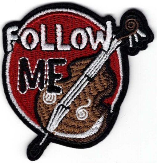 Follow Me Cello stoffen opstrijk patch