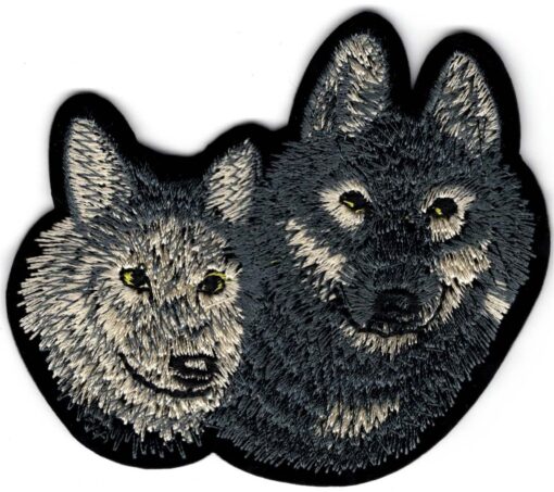 Wolf stoffen opstrijk patch