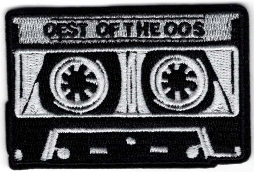 Cassettebandje stoffen opstrijk patch