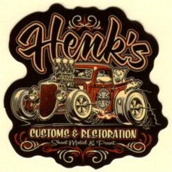 Henks Customs Hot Rods-Aufkleber