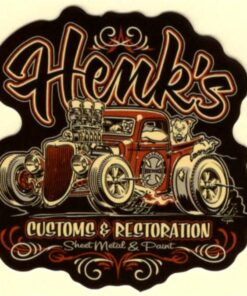 Henk's Customs Hot Rods-Aufkleber