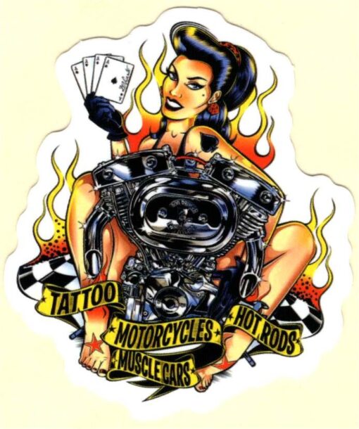 Sticker Tatouage Hot Rods