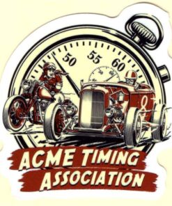 Aufkleber der Acme Timing Association