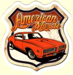 Sticker muscle car américain